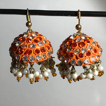 Teracotta hanging earing with stones